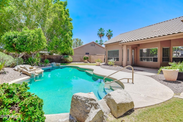 1470 W Bartlett Way, Chandler, AZ 85248 - view of swimming pool with a fenced backyard and a patio