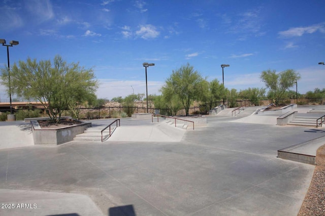 view of community featuring a patio area