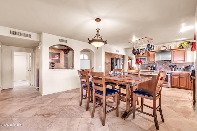 view of dining space