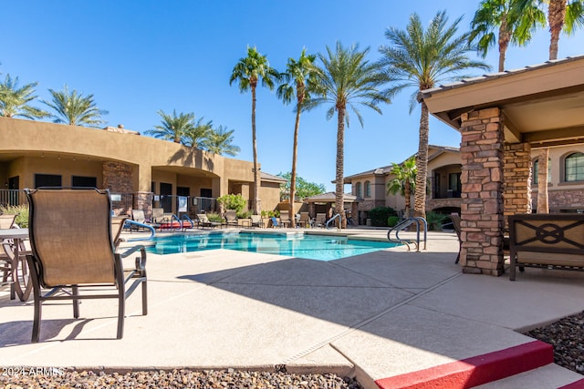 view of pool with a patio