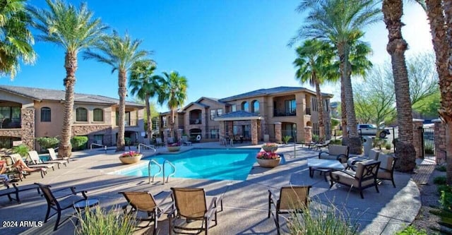 view of pool with a patio