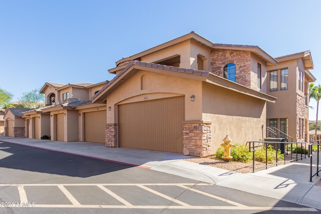 view of front of home featuring a garage