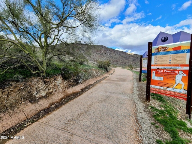 view of street featuring a mountain view