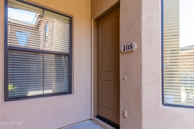 view of doorway to property