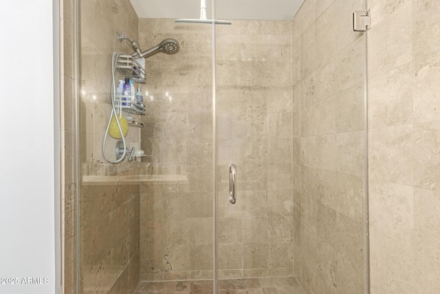 bathroom view of a stall shower