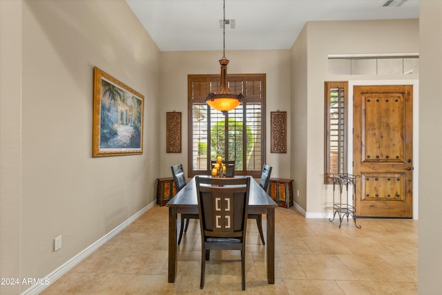 view of dining space