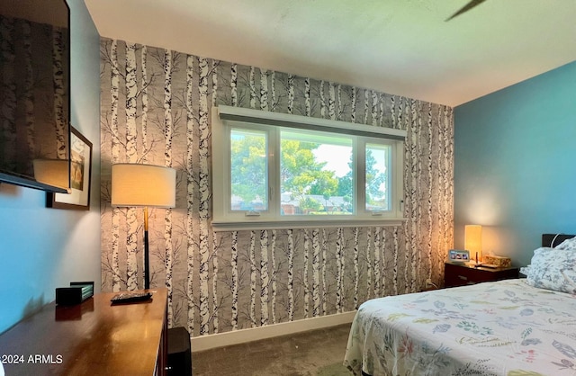 view of carpeted bedroom