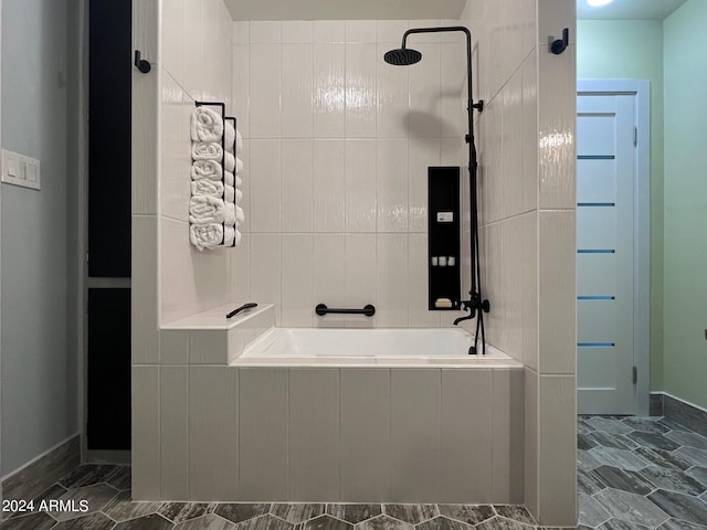 bathroom with independent shower and bath