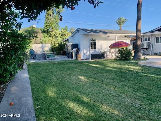 view of yard with a patio area