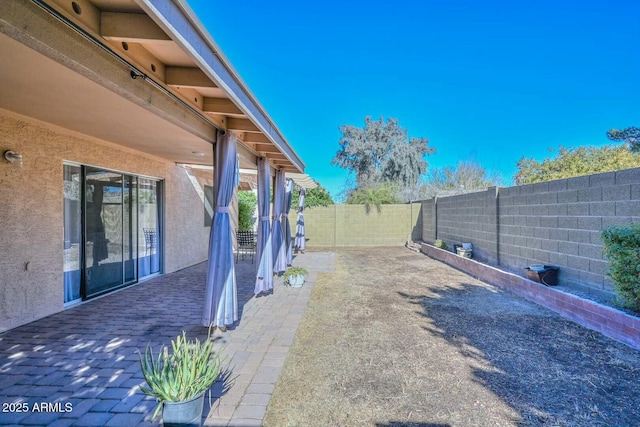 view of yard with a patio