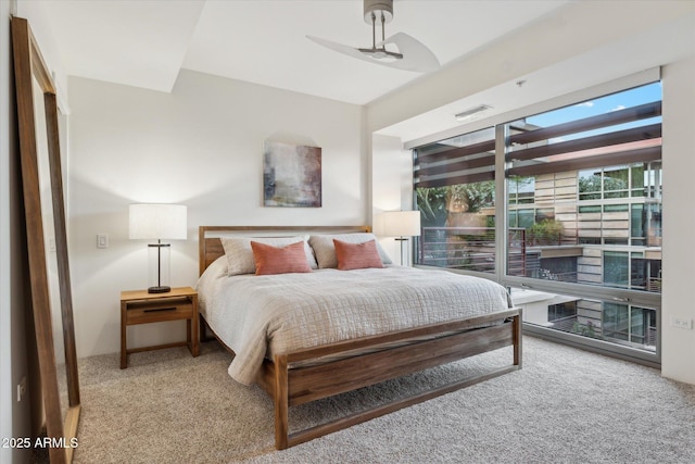 bedroom with carpet floors