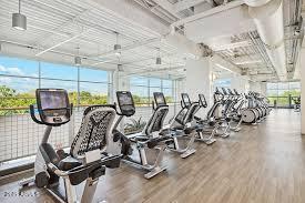 workout area featuring hardwood / wood-style flooring and a wealth of natural light