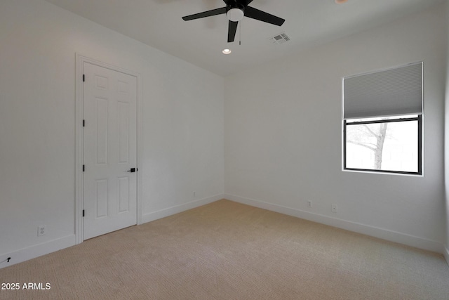 2859 E Los Altos Rd, Gilbert, AZ 85297 - empty room featuring light colored carpet, a ceiling fan, and recessed lighting