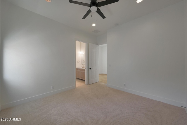 2859 E Los Altos Rd, Gilbert, AZ 85297 - unfurnished room with light colored carpet, a ceiling fan, and recessed lighting