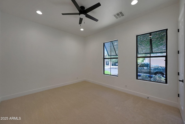 2859 E Los Altos Rd, Gilbert, AZ 85297 - unfurnished room with light colored carpet, recessed lighting, and ceiling fan