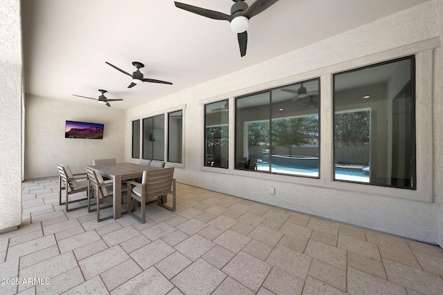 2859 E Los Altos Rd, Gilbert, AZ 85297 - view of patio / terrace with ceiling fan and outdoor dining space