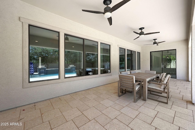 2859 E Los Altos Rd, Gilbert, AZ 85297 - view of patio / terrace featuring a ceiling fan and outdoor dining area