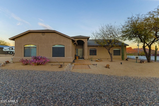 view of front of property with stucco siding