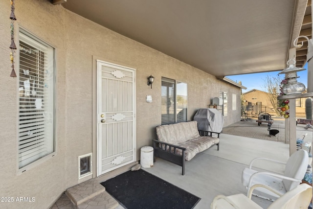 view of patio / terrace with a grill