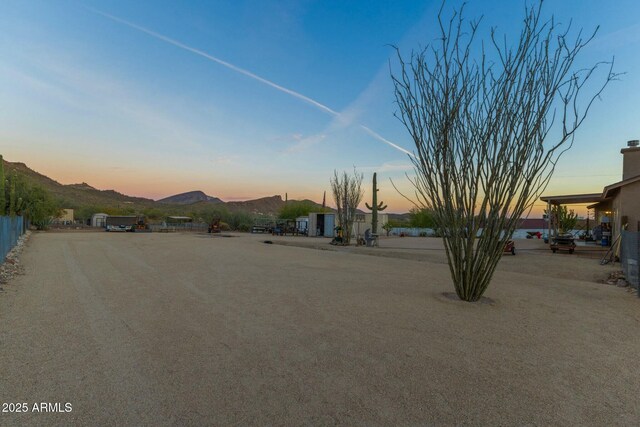 view of street featuring a mountain view