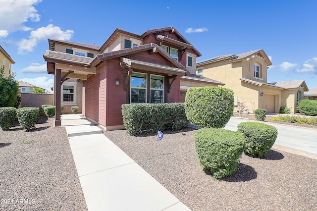 view of front of house featuring a garage