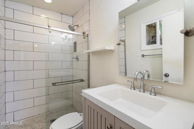1939 E Alameda Dr, Tempe, AZ 85282 - bathroom with a shower stall, toilet, and vanity