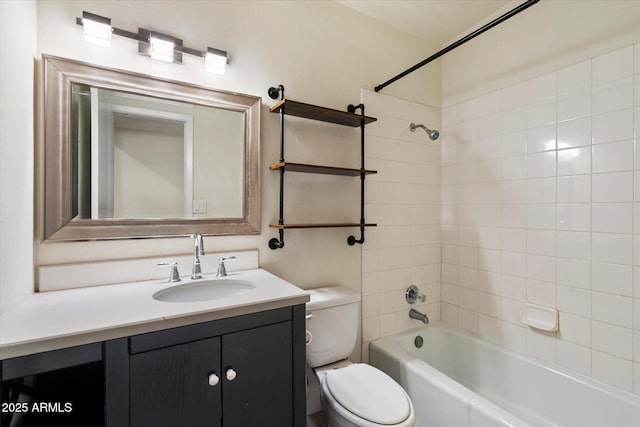 1939 E Alameda Dr, Tempe, AZ 85282 - full bathroom with toilet, vanity, and bathtub / shower combination