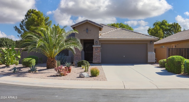 view of front of house featuring a garage