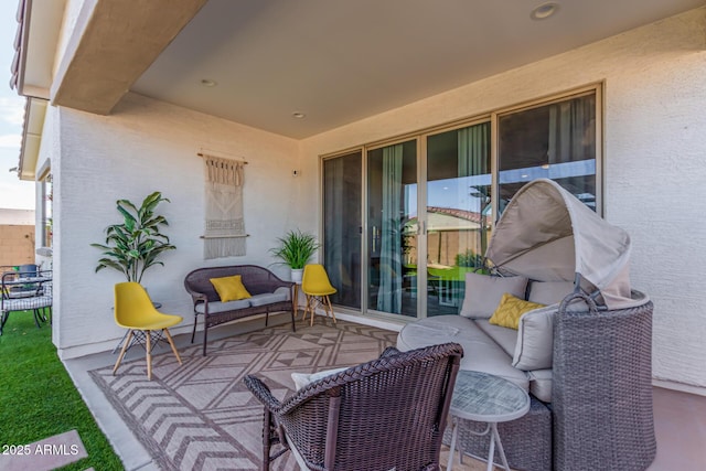 view of patio / terrace with outdoor lounge area