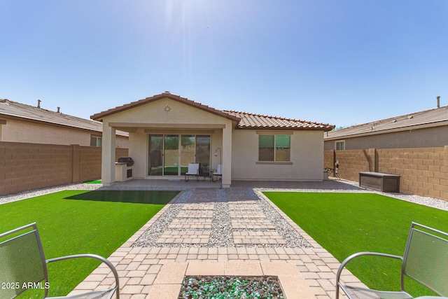 3415 S 75th Dr, Phoenix, AZ 85043 - back of property with stucco siding, a patio area, a tile roof, and cooling unit