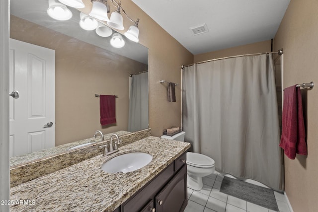 843 E Vera Ln, Tempe, AZ 85284 - bathroom with tile patterned flooring, vanity, toilet, and a shower with curtain