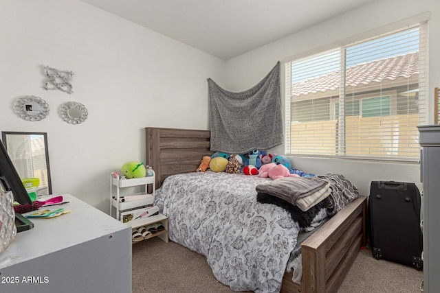 bedroom with carpet