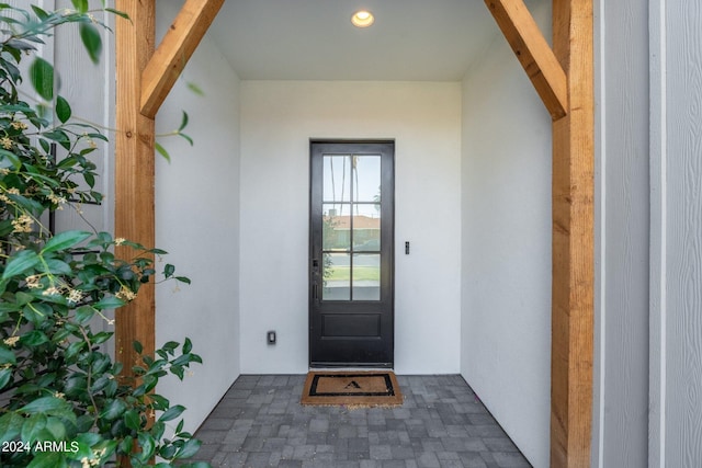 view of doorway to property