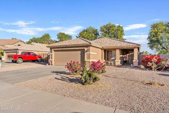 view of front of home featuring a garage