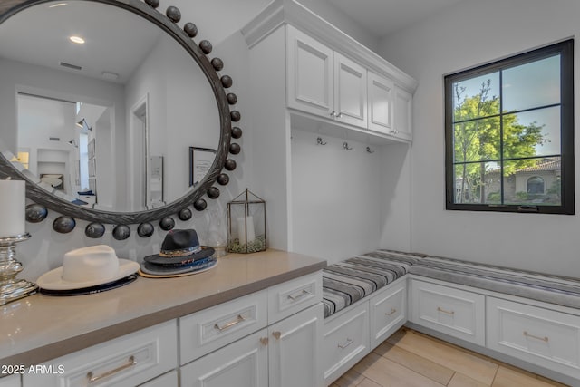 mudroom featuring visible vents