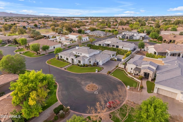 bird's eye view with a residential view