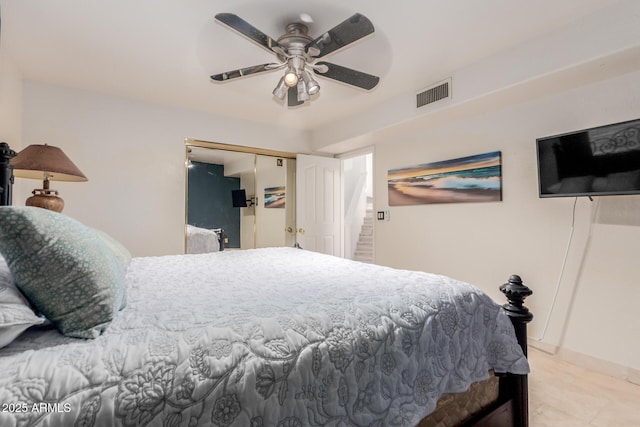 5237 N 106th Ave, Glendale, AZ 85307 - tiled bedroom featuring baseboards and ceiling fan