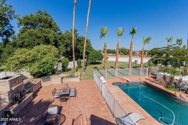5237 N 106th Ave, Glendale, AZ 85307 - view of swimming pool with a patio area and exterior kitchen