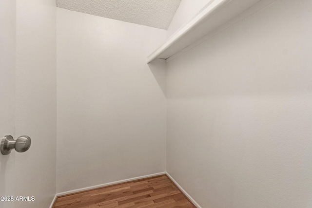 spacious closet featuring light wood-style flooring
