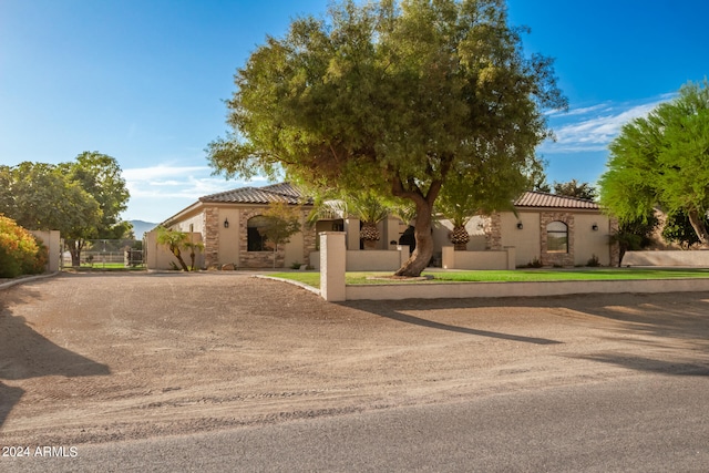 view of mediterranean / spanish house