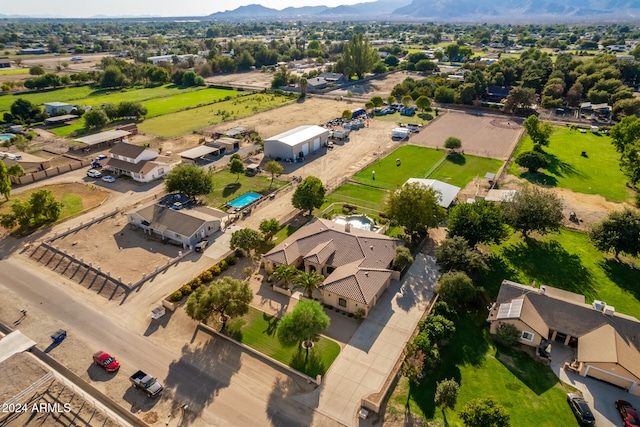 bird's eye view featuring a mountain view