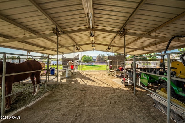 view of horse barn