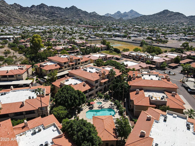10410 N Cave Creek Rd Unit 2220, Phoenix, AZ 85020 - aerial perspective of suburban area featuring a mountainous background and a pool area