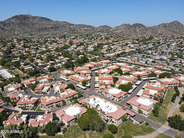 10410 N Cave Creek Rd Unit 2220, Phoenix, AZ 85020 - aerial view of property and surrounding area with a mountain backdrop and nearby suburban area