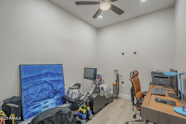 2038 E River Rd Unit 101, Tucson, AZ 85718 - office space featuring wood finished floors, ceiling fan, baseboards, and recessed lighting