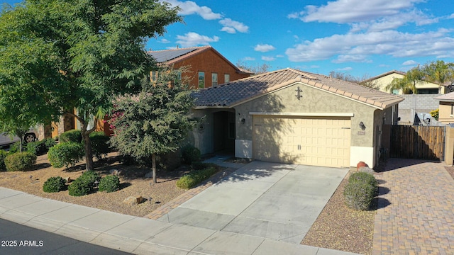 view of front of house featuring a garage