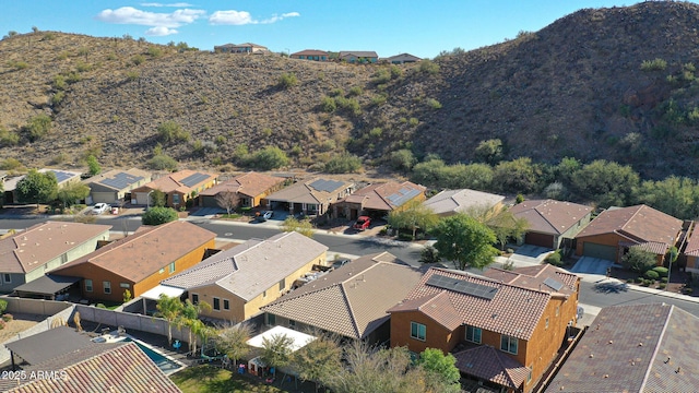 bird's eye view featuring a mountain view