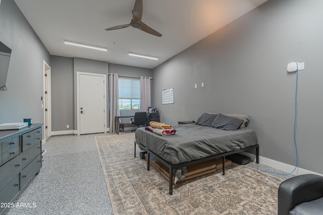 bedroom with ceiling fan