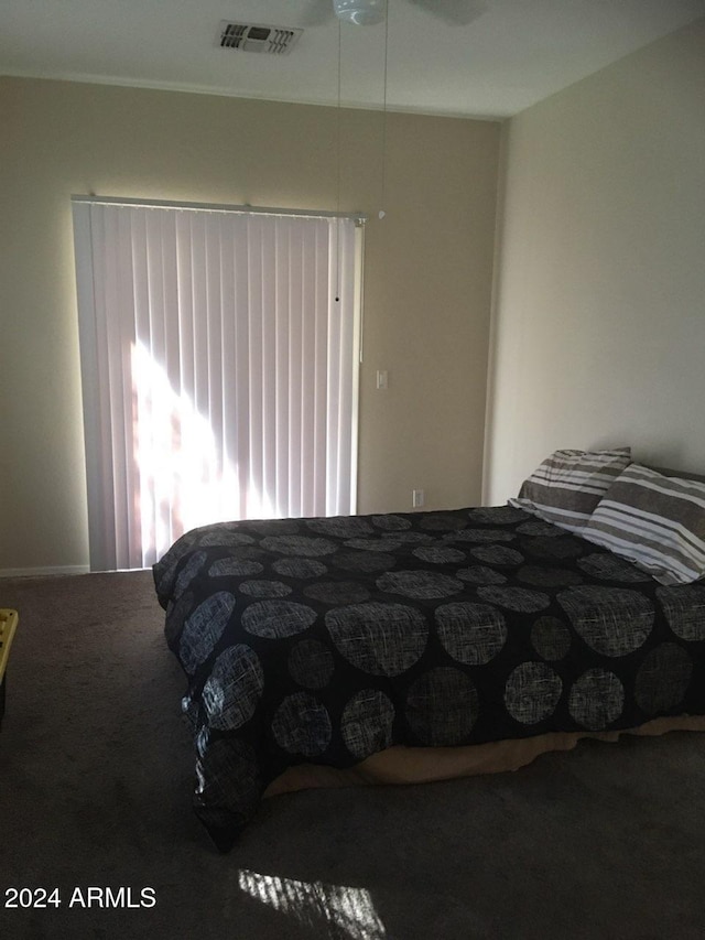 view of carpeted bedroom