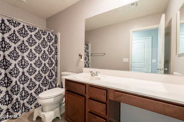 7238 N 126th Ln, Glendale, AZ 85307 - bathroom with vanity, curtained shower, and tile patterned flooring